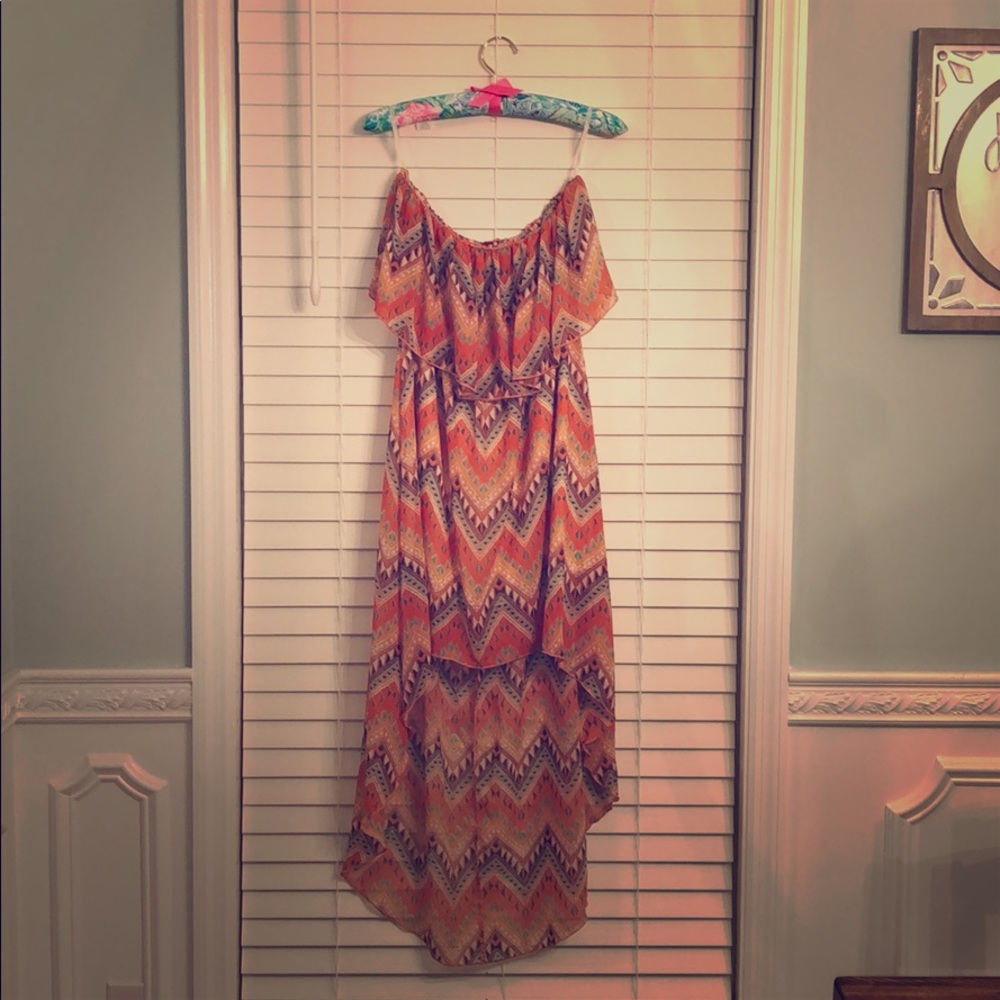 Brand new High Low strapless dress, Large